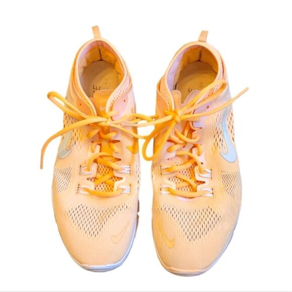 Nike Neon Orange Free Tri Fit Sneakers - Picture 1 of 8